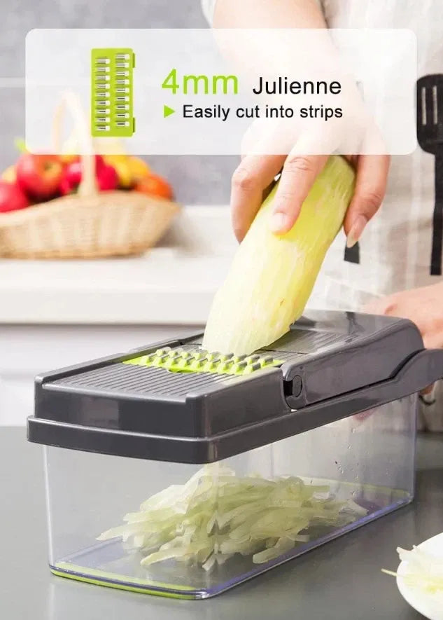 16-In-1 Vegetable Fruit Chopper Cutter Food Onion Veggie Dicer Slicer Kitchen