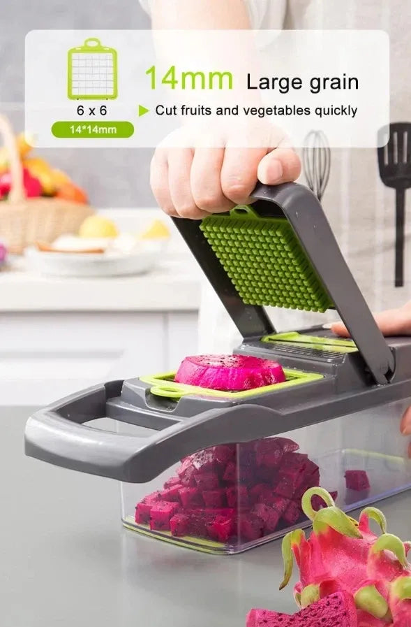 16-In-1 Vegetable Fruit Chopper Cutter Food Onion Veggie Dicer Slicer Kitchen