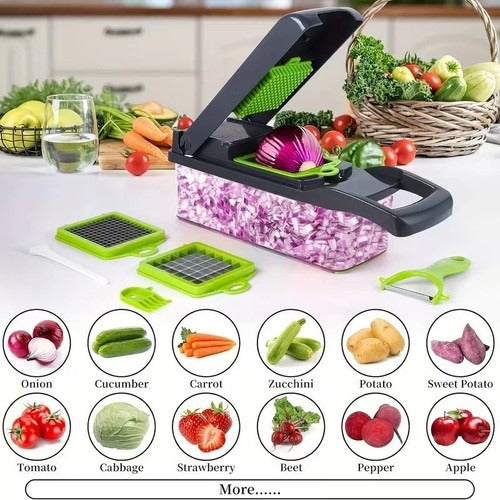 16-In-1 Vegetable Fruit Chopper Cutter Food Onion Veggie Dicer Slicer Kitchen