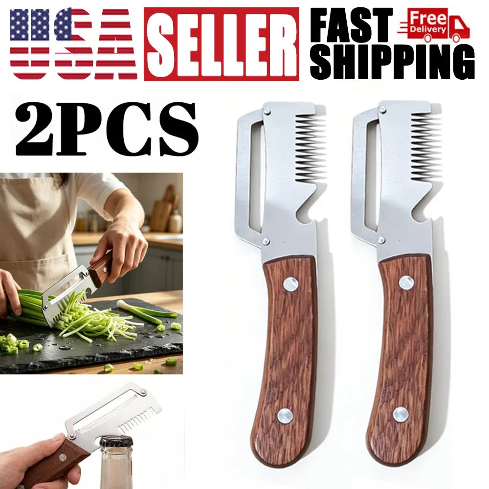 2Pcs Vegetable Peeler 3 in 1 Multi-Functional for Kitchen Stainless Steel Peeler