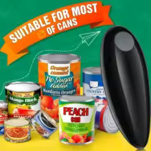 Electric Can Opener Battery Powered – One Touch Automatic Can Opener with Smooth Edge Cutting