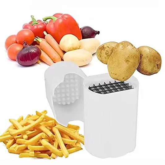 1PC French Fry Cutter & Vegetable Slicer – Manual Potato Chip Cutter, Rapid Food Chopper & Veggie Dicer Kitchen Tool